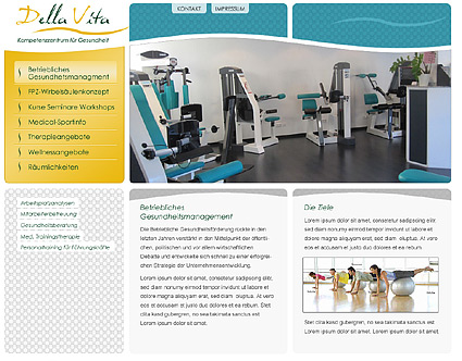 Screendesign f&uuml;r Webseite f&uuml;r 