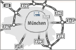 Anfahrtsplan (Übersichtsplan) München für STKautz Rechtsanwälte