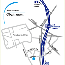Anfahrtsskizze Oberhausen