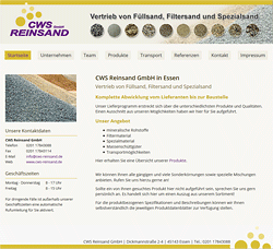 Essener Webdesign-Agentur designbetrieb relauncht die Webseiten der CWS Reinsand Gmbh www.cws-reinsand.de im Responsive Webdesign Essener Webdesign-Agentur designbetrieb relauncht die Webseiten der CWS Reinsand Gmbh www.cws-reinsand.de im Responsive Webdesign