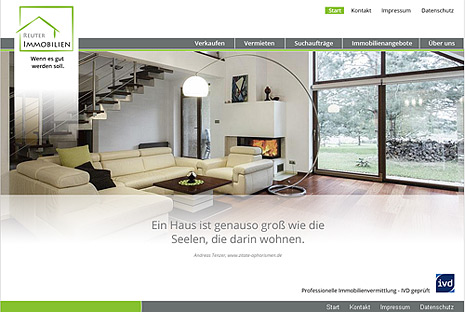 Webdesign-Agentur designbetrieb aus Essen entwickelt und launcht www.reuter-immobilien.info Webdesign-Agentur designbetrieb aus Essen entwickelt und launcht www.reuter-immobilien.info