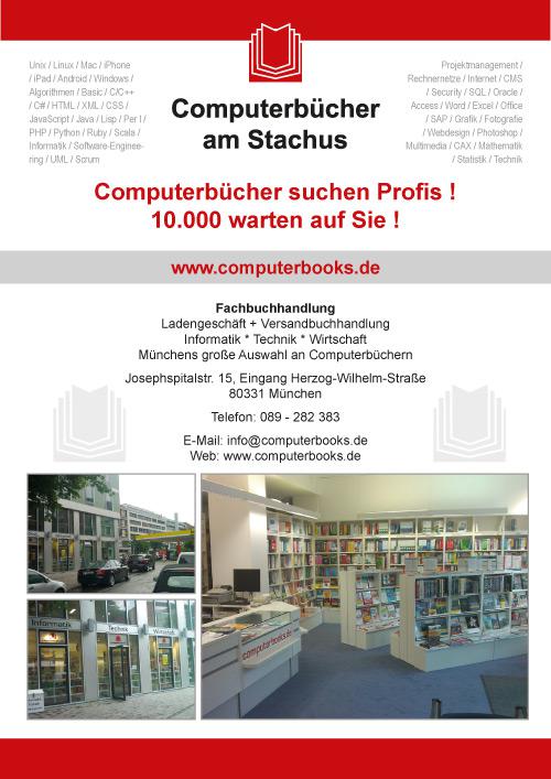 Flyer (100) für Computerbücher am Stachus