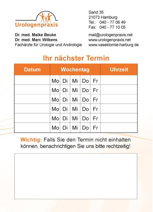 Notizbloecke (162) für Urologenpraxis Dr. med. Marc W.