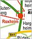 Anfahrtsskizze zur G�rtnerei Rehner nach Roxheim