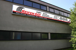 Geb&auml;udebeschriftung f&uuml;r Reifen GO!