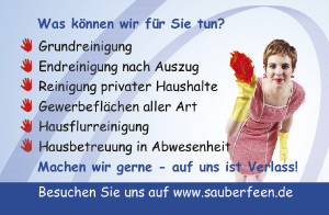 Visitenkarte R&uuml;ckseite Sauberfeen
