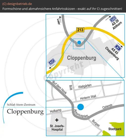 (226) Anfahrtsskizze Cloppenburg