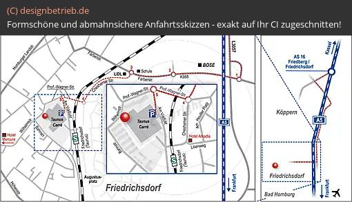 (296) Anfahrtsskizze Friedrichsdorf