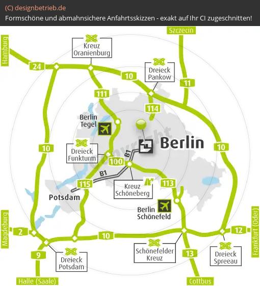 (361) Anfahrtsskizze Berlin (Übersichtskarte)