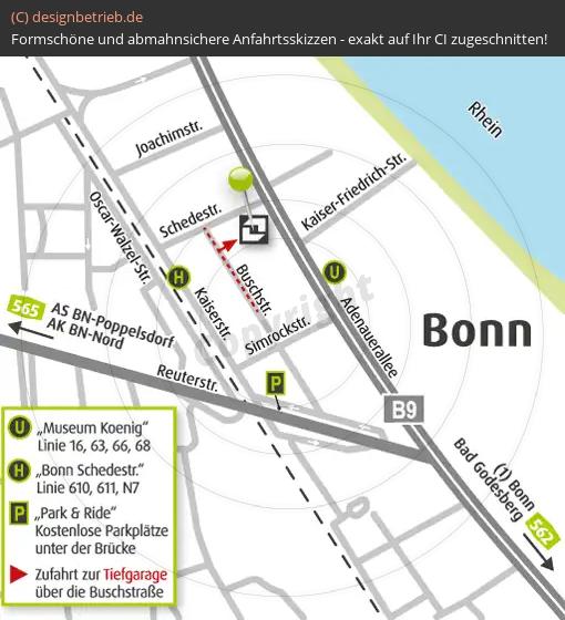 (371) Anfahrtsskizze Bonn Adenauerallee