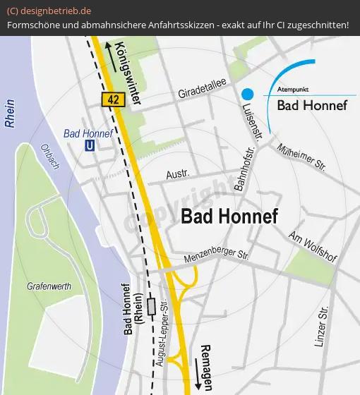 (458) Anfahrtsskizze Bad Honnef