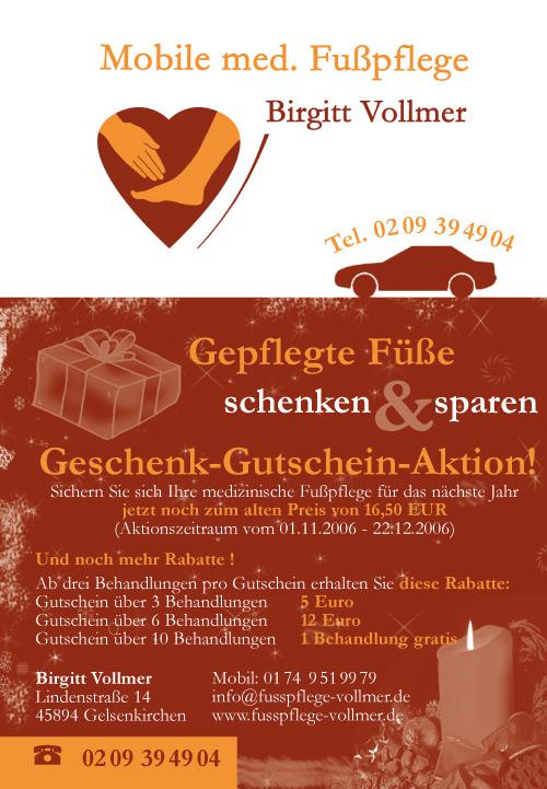 Flyer für Mobile Fußpflege Birgitt V.