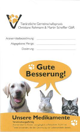 Werbeartikel-und-andere-Printmedien für Tierärztliche Gemeinschaftspraxis Christiane Rehmann & Martin Scheffler GbR