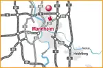 Anfahrtsskizze (347) Mannheim (Übersichtskarte)