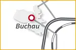 Anfahrtsskizze (493) Buchau (Übersicht)