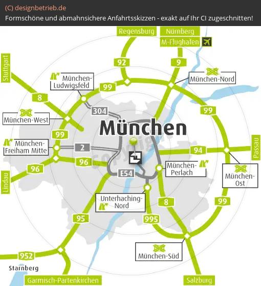 (341) Anfahrtsskizze München Übersichtskarte
