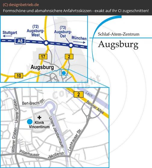 (388) Anfahrtsskizze Augsburg Vinzenz-von-Paul-Platz