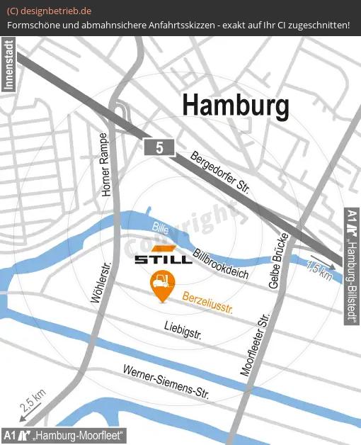 (435) Anfahrtsskizze Hamburg Detailskizze