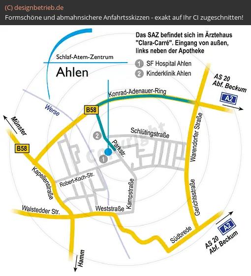 (504) Anfahrtsskizze Ahlen Parkstraße