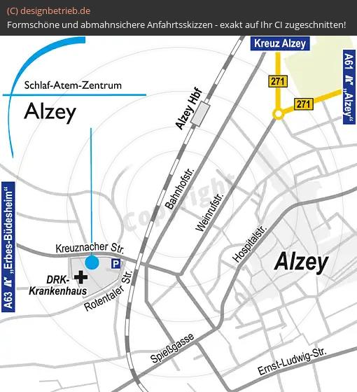 (506) Anfahrtsskizze Alzey (Kreuznacher Straße)