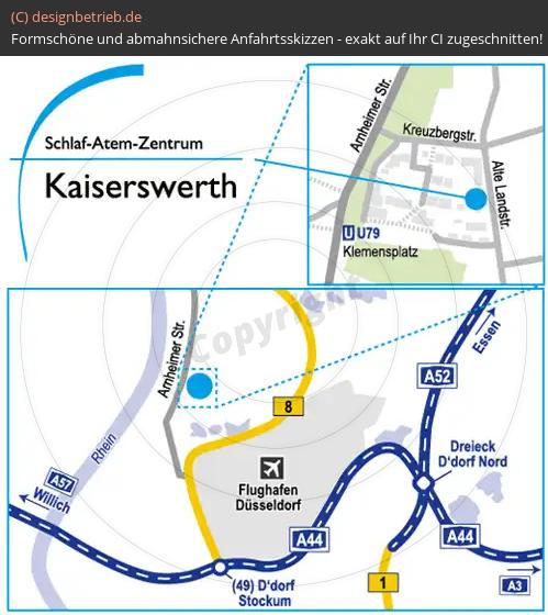 (517) Anfahrtsskizze Düsseldorf Kaiserswerth Alte Landstraße