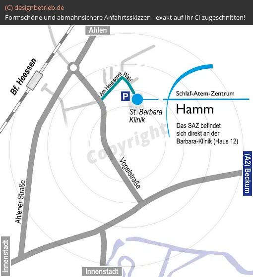 (527) Anfahrtsskizze Hamm Am Heesener Wald