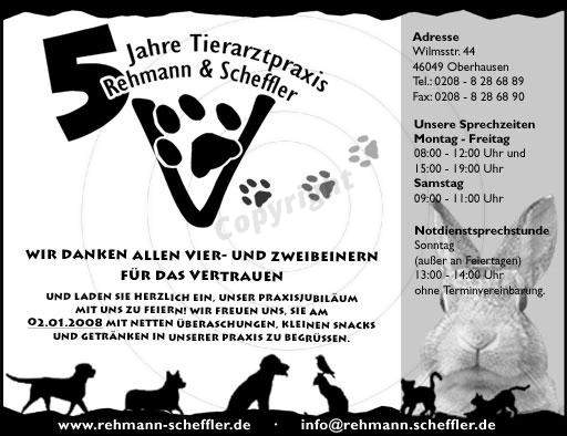 Anzeigen gestalten Beispiel Tierärztliche Gemeinschaftspraxis Christiane Rehmann & Martin Scheffler GbR