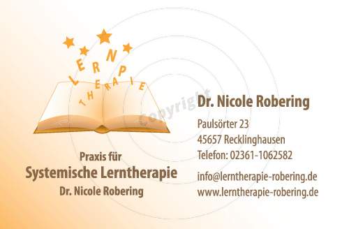 Visitenkarte gestalten Vorderseite Beispiel Dr. N. Robering